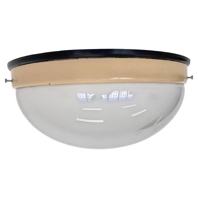 Bauhaus Bakelite Glass Ceiling Light, 1940s For Sale - Image 9 of 9