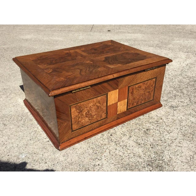 Late 18th Century Late 18th Century German Wood & Burl Walnut Inlay Specimen Box For Sale - Image 5 of 7