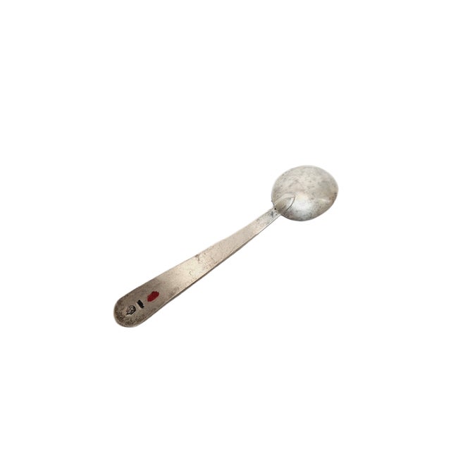 Silver Salt Spoon, Mexico, 1950s For Sale - Image 3 of 7
