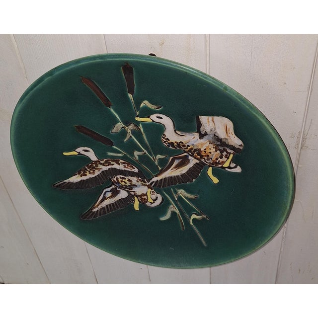 Vintage Wall Plate Wild Ducks from the 1970s by Ceramano For Sale - Image 3 of 5