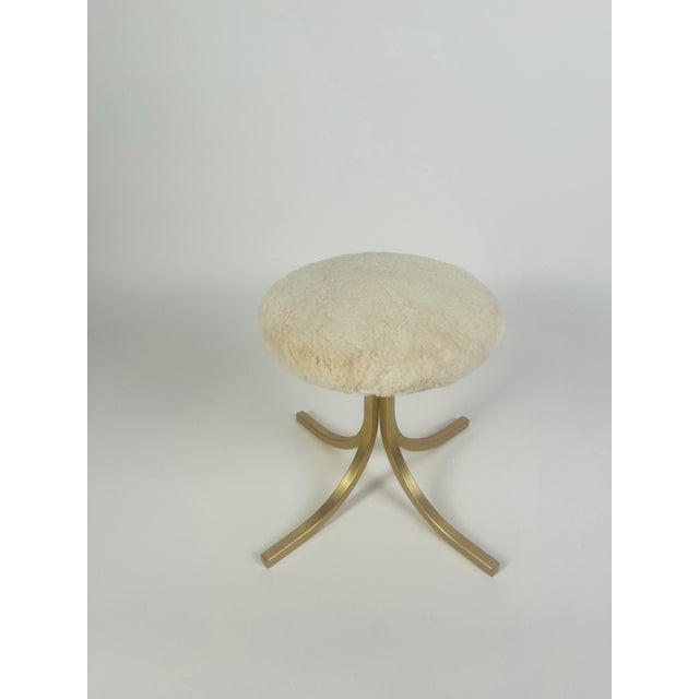 Gold Vintage Stools by Miguel Fisac, 1960, Set of 2 For Sale - Image 8 of 10