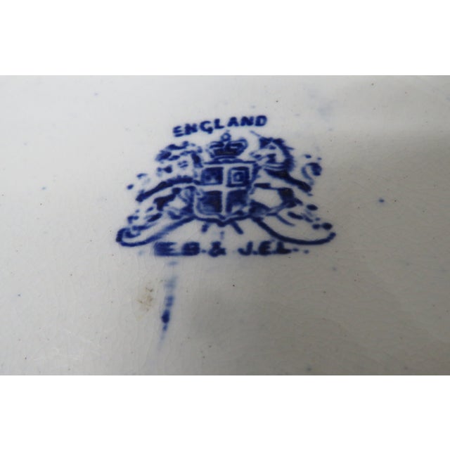 Ceramic E B and J E L Willow Blue White 10 Inches Plate 4664b For Sale - Image 7 of 7