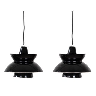 Vintage Danish Pendant Lamps by Henning Klok for Louis Poulsen, 1950s, Set of 2 For Sale