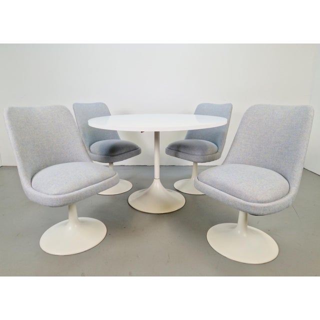 Vintage Tulip Dining Chairs and Table in the style of Eero Saarinen, 1970s, Set of 5 For Sale - Image 17 of 17