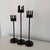 Black Vintage MCM Candlestick Holders by Van Keppel-Green, Set of Three. Cast Iron Brutalist Style For Sale - Image 8 of 10