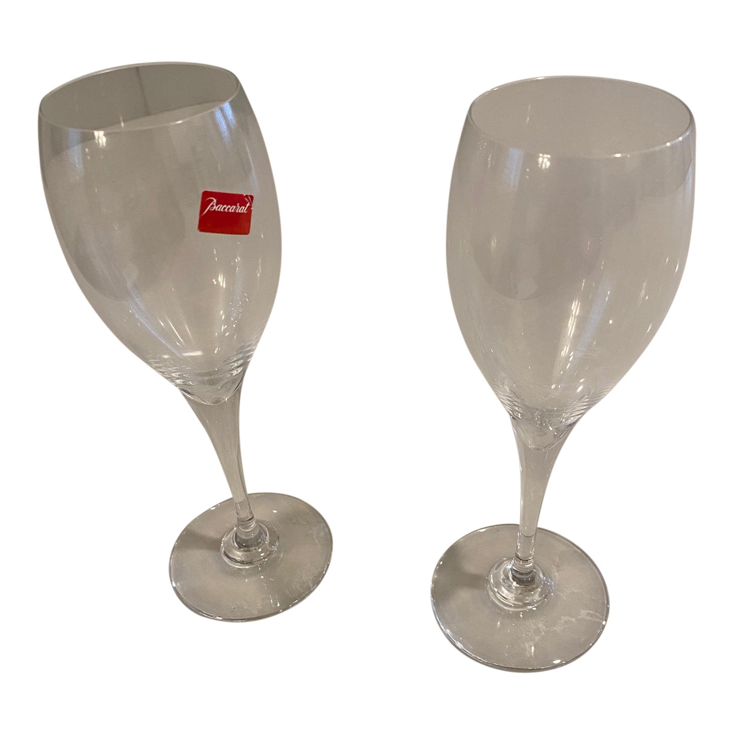 Baccarat Clear Crystal Vintage Wine Glasses a Pair Chairish