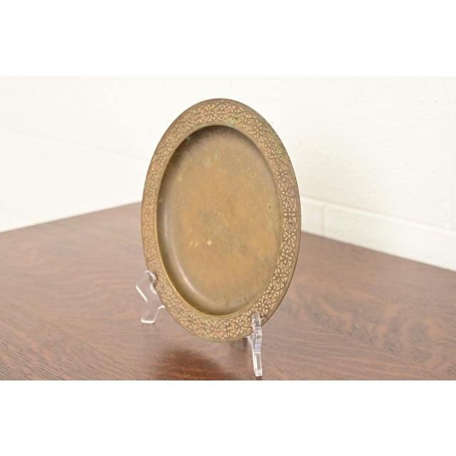 Tiffany Studios Tiffany Studios New York Bronze Doré Plate With Decorative Border For Sale - Image 4 of 11