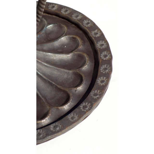 Art Nouveau Blue Murano Glass Wrought Iron Vase by Cappellin Bellotto, 1900s For Sale - Image 4 of 5