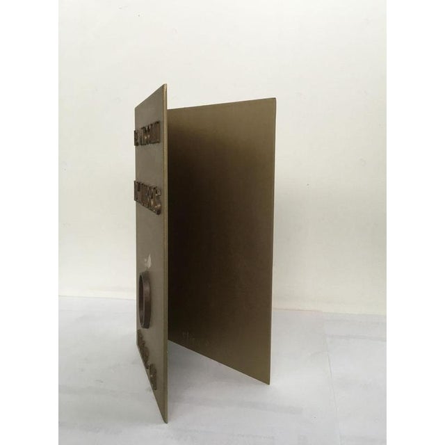 Vintage Italian Aluminun Abstract Sculpture by Eugenio Miccini, 1970 For Sale - Image 17 of 18