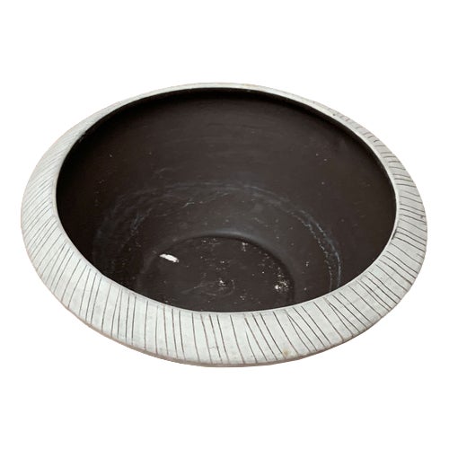 Mid-Century German Pottery Minimalist Bowl, 1960s For Sale