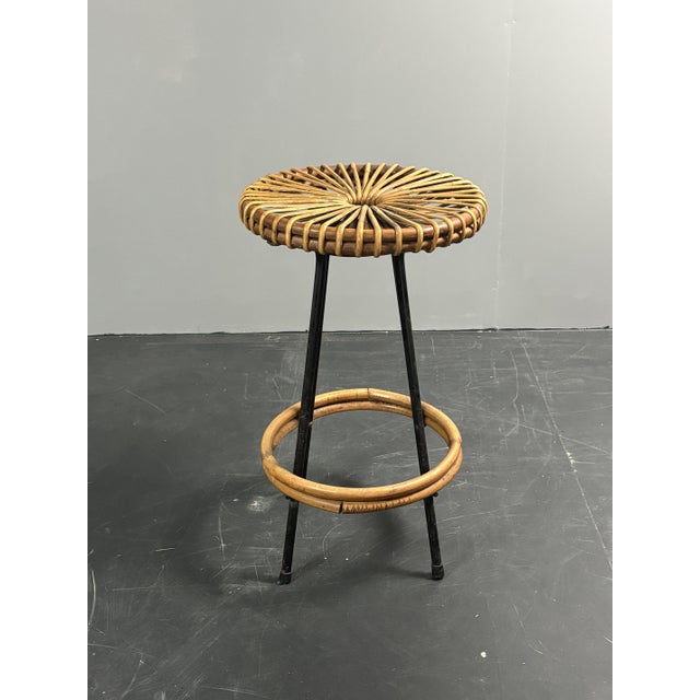 Mid-Century Dutch Rattan Bamboo Bar Stools by Dirk Van Sliedrecht for Rohé Noordwolde, 1950s For Sale - Image 11 of 18