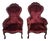 Vintage Pair Kimball King and Queen Armchairs For Sale