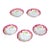 Antique Victorian Fine Porcelain Scalloped Edge Painted Floral Berry - Set of Five Bowls For Sale