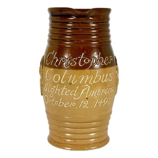 Antique Doulton Lambeth Stoneware Pitcher: 1893 World's Fair Columbian Exposition For Sale