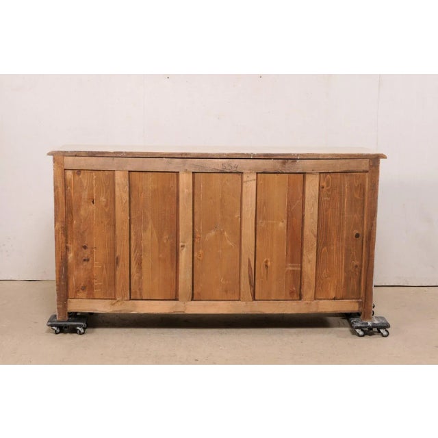French French Painted Wood Buffet with Arched Doors For Sale - Image 3 of 12