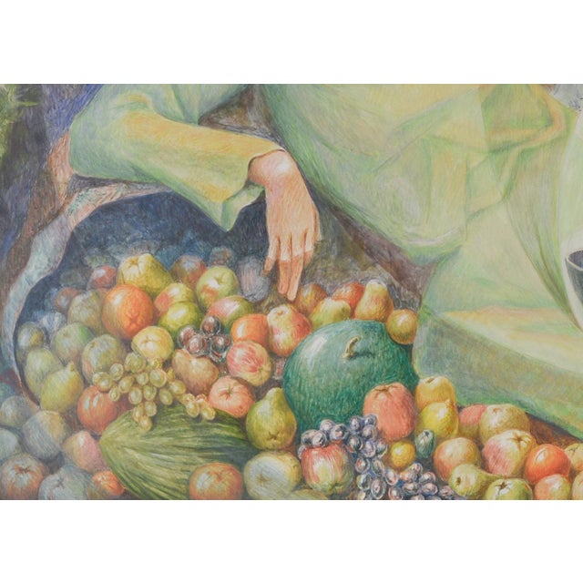 R. Luis Monllao, Serene Abundance, Original Watercolor & Mixed Media Painting For Sale - Image 5 of 11