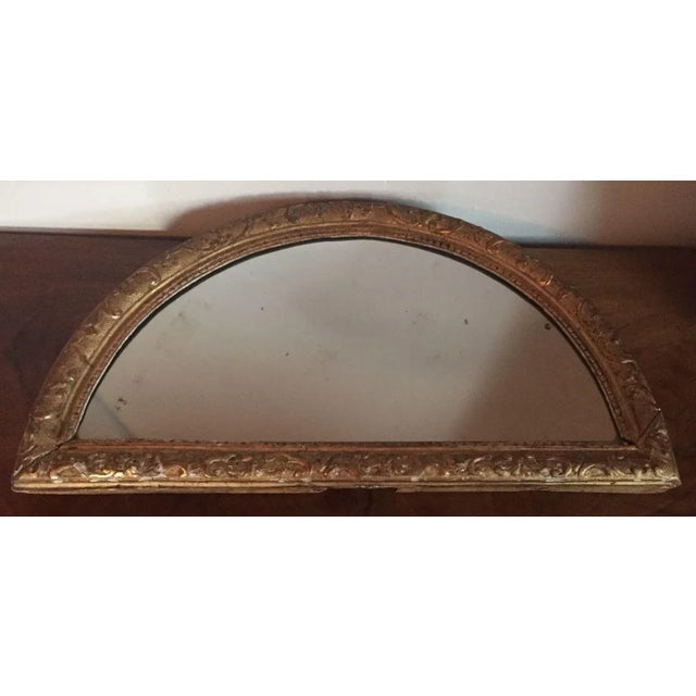 18th Century French Louis XVI Demilune Gilt Wood Transom Mirror For Sale In New York - Image 6 of 12