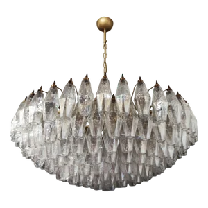 Murano Glass 185 Transparent Glass Chandelier