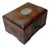 Chinese Rosewood Strongbox With Jade and Brass, Circa 1920s For Sale