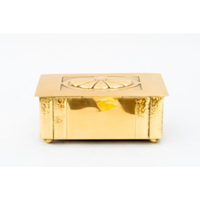 Brown Brass Jewelry Box from WMF, Germany, 1920s For Sale - Image 8 of 11