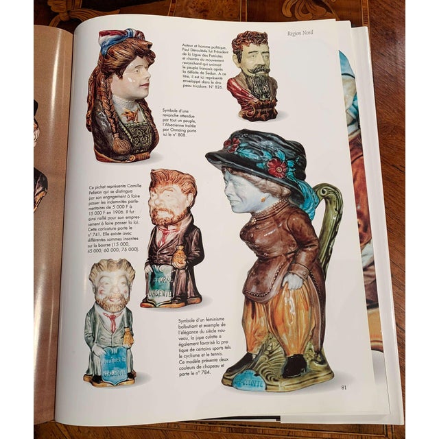 19th Century French Hand Painted Ceramic Barbotine Soldier Pitcher by Onnaing For Sale - Image 10 of 10