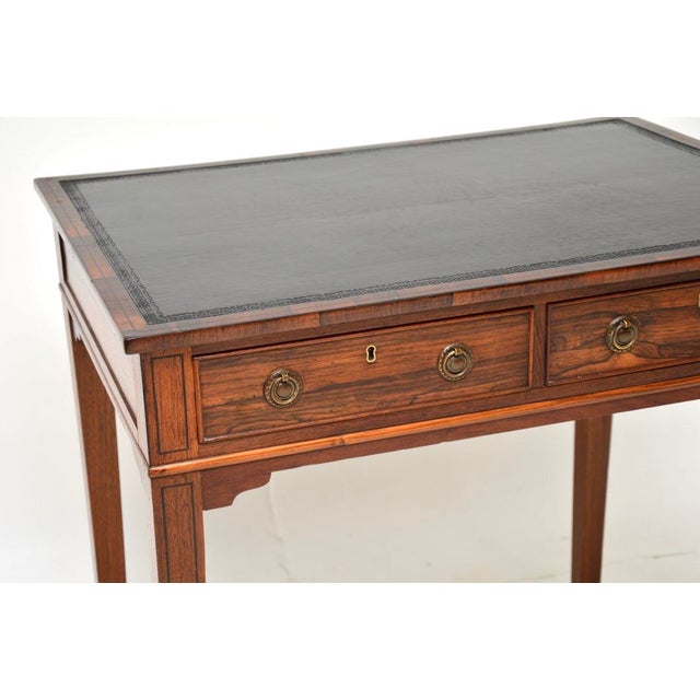 Antique Georgian Inlaid Writing Table, 1800s For Sale - Image 6 of 11