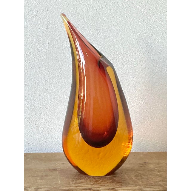 Vintage Italian Murano Art Glass Vase For Sale - Image 11 of 12