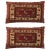 Pair of Antique Pillows Made From Vintage Rug Fragment For Sale - Image 10 of 10