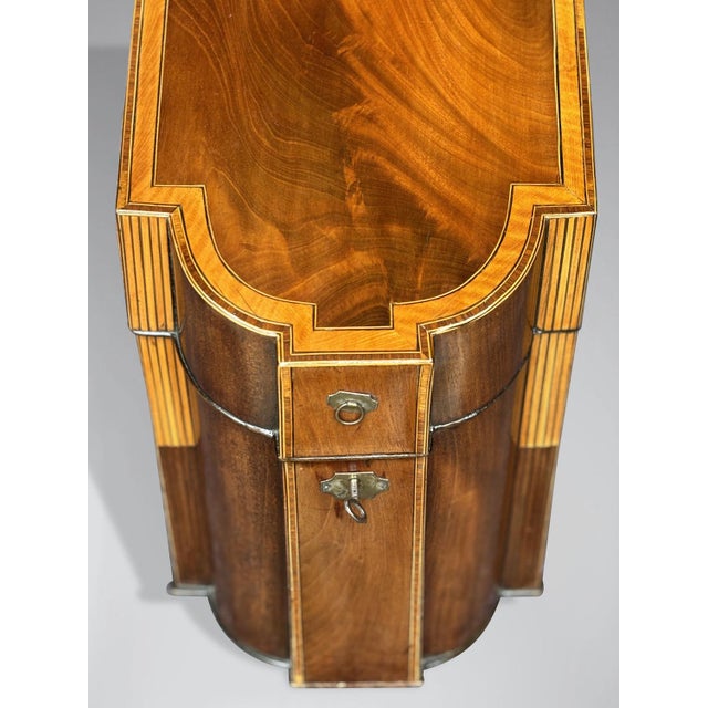 A very fine late 18th-century George III period mahogany knife box or cutlery canteen with a fitted interior. It features...