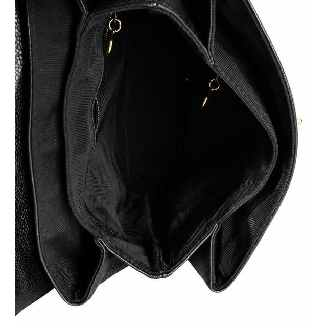 Black Vintage 24k Triple CC Flap Backpack For Sale - Image 8 of 10
