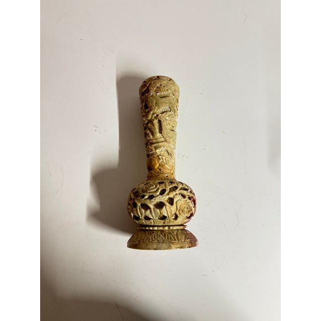 Early 20th Century Small Chinese Soapstone Vase For Sale - Image 4 of 8