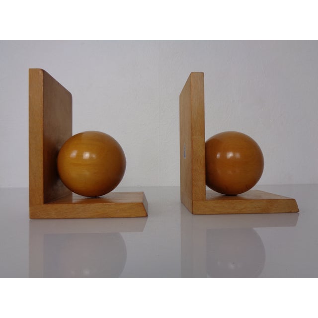 Mid-Century Modern Wooden Bookends by VEB Naumburg, East Germany, 1960s, Set of 2 For Sale - Image 3 of 17