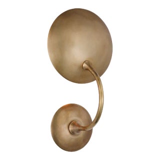 Thomas O'Brien for Visual Comfort Signature Keira Medium Wall Wash Sconce in Hand-Rubbed Antique Brass For Sale