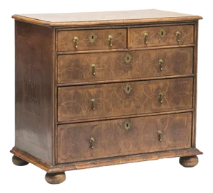 Early 18th Century William & Mary Walnut and Olive Chest of Drawers