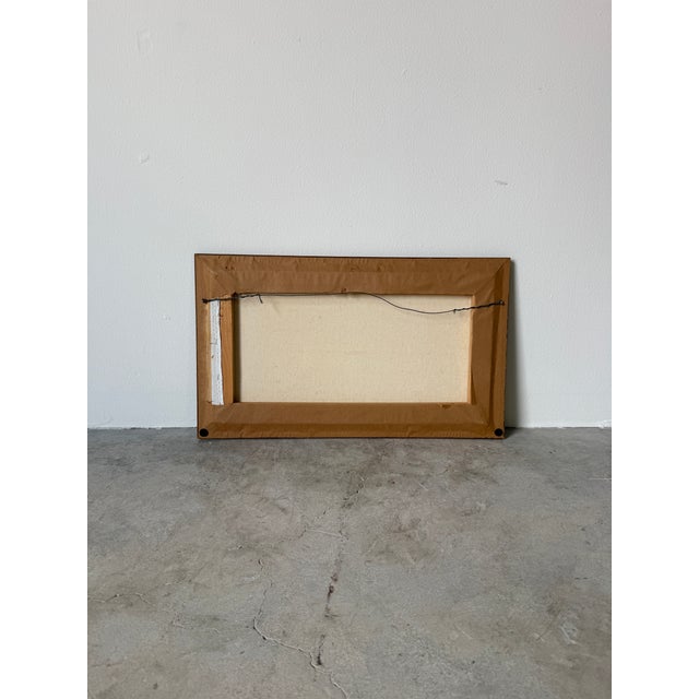 Wood 1980's M.GayLord Folk Art Impressionist Woman at Grocery Store Oil on Canvas - Framed For Sale - Image 7 of 7