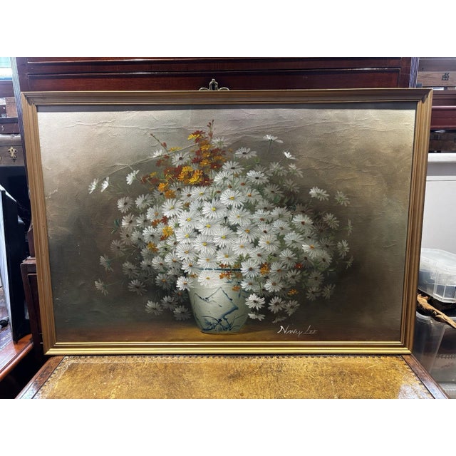 Nancy Lee, Still Life Composition, Oil Painting On Canvas For Sale - Image 4 of 14