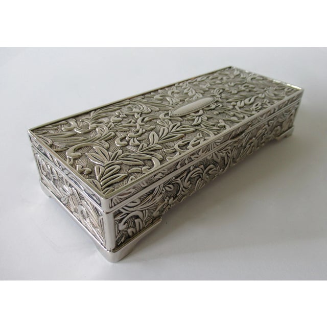 Vinatge; C.1970's Victorian style, silver plate, intricate raised relief overall design detail, is this lidded and...
