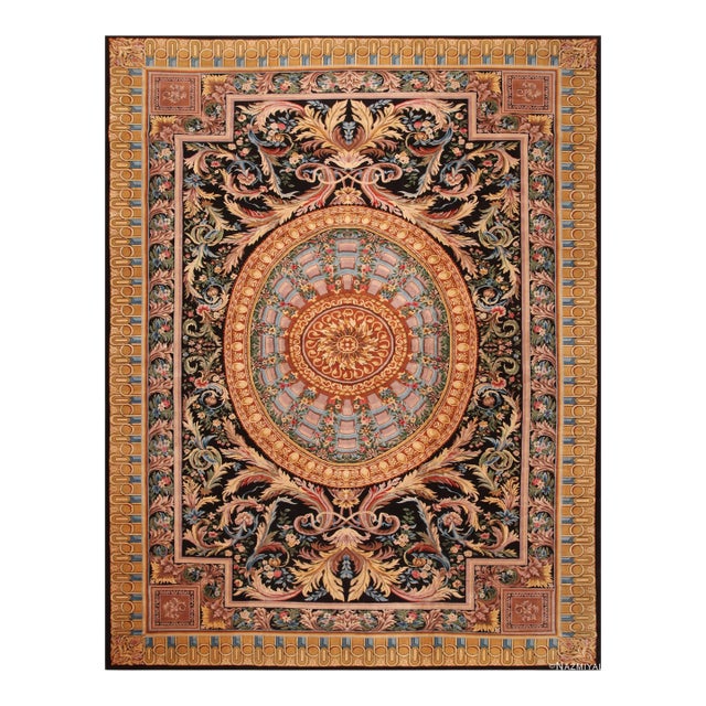 Nazmiyal Collection Vintage Savonnerie Style Rug For Sale