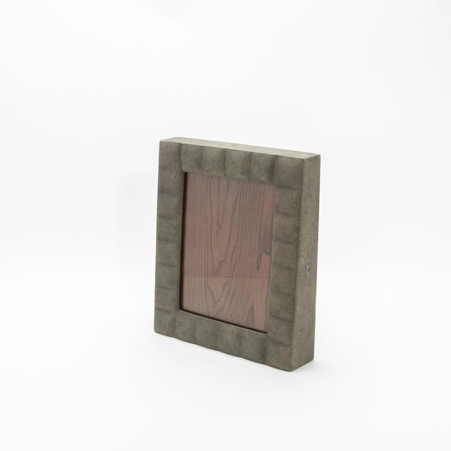 2020s Picture Frame 8x10” in Quilted Grey Shagreen by R&y Augousti For Sale - Image 5 of 10