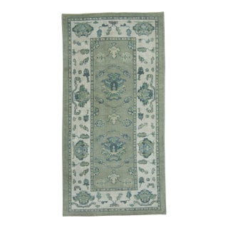 Turkish Oushak Rug 4' x 7'5" #18088 For Sale