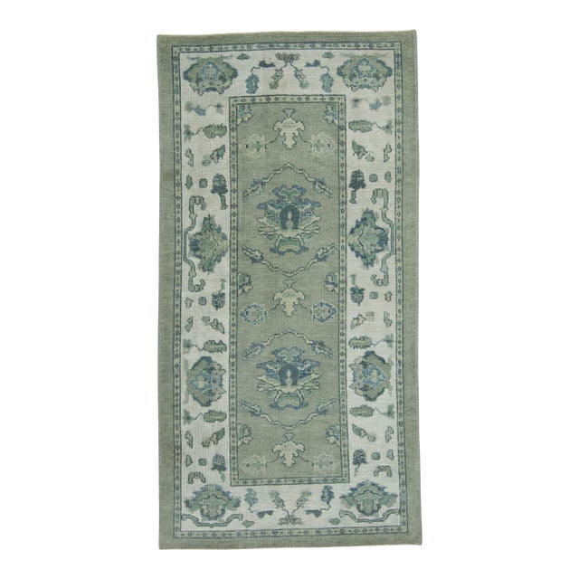 Turkish Oushak Rug 4' x 7'5" #18088 For Sale