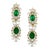 Modern Gia Cert Natural Zambian Emerald & 95 Ct Diamond 4 Piece Set 18 Kt Yellow Gold For Sale - Image 3 of 8