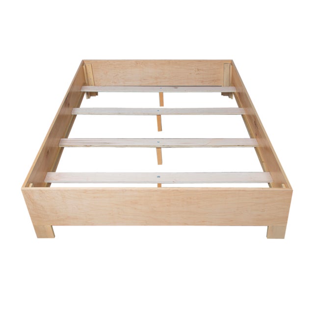 Wood Nova Platform Bed Queen - Natural For Sale - Image 7 of 9