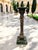 This impressive pedestal showcases a captivating blend of Renaissance and classical motifs. Crafted from bronze, the...
