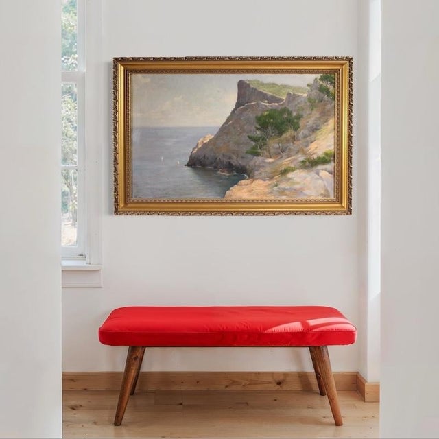 Spanish Artist, Sea View, 1901, Oil on Canvas For Sale - Image 4 of 13