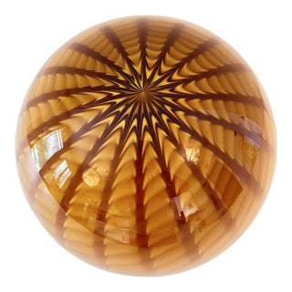 Amber and Brown "Spider" Sphere Table Lamp in Murano Glass For Sale