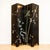 1960s Hollywood Regency Chinoiserie Black Lacquer & Gilt Four-Panel Room Divider For Sale - Image 10 of 15