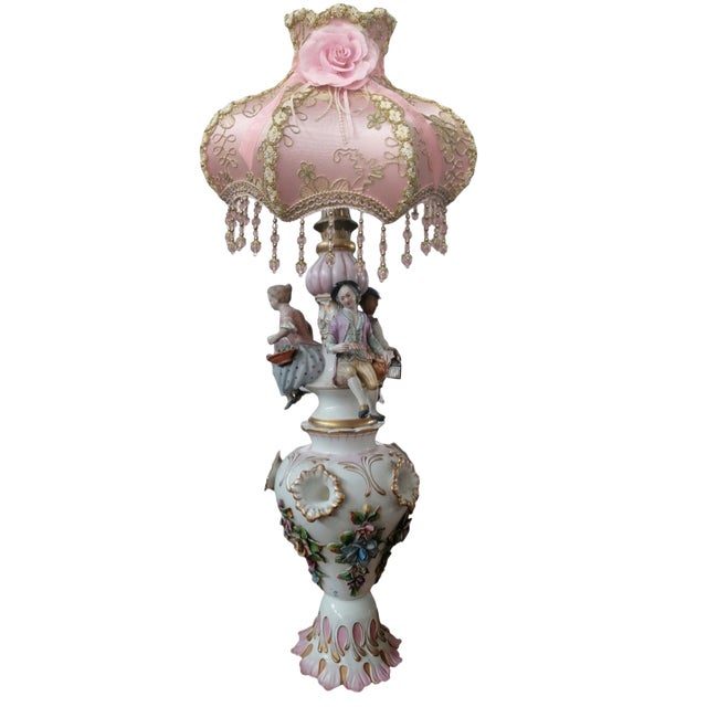 Ceramic Table Lamp from Meissen, 1800s For Sale - Image 12 of 14