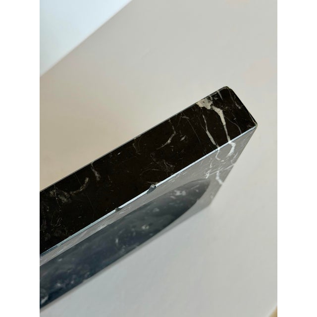 1970s Monumental Black Marble Stone Rectangular Catchall Tray For Sale - Image 10 of 10