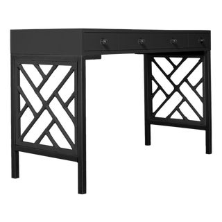Chippendale Writing Desk - Black For Sale
